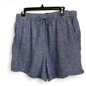 Blue Women's 100% Linen Tahari Shorts size 1X